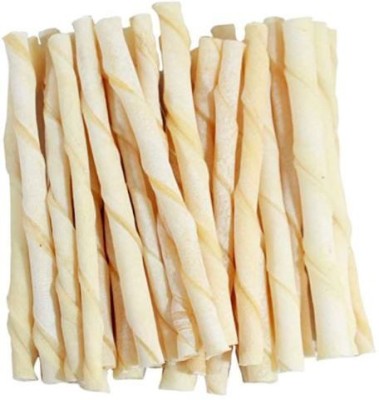 Tame Love Delicious Natural White Twisted Dog Chew Sticks Treat (1 Kg) Cheese Dog Chew(1000 g, Pack of 1)