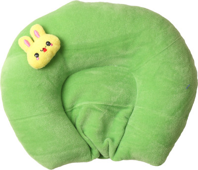 CLASORA Microfibre Solid Baby Pillow Pack of 1(Green)