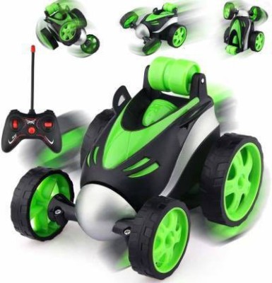 ToyAndJoy RC Tumbling Stunt Dump Truck 360 Degree Rotating Remote Control Toy (Multicolor)(Multicolor)