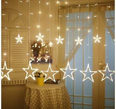 CraftQua 12 LEDs 2.49 m White Steady Star Rice Lights(Pack of 1)