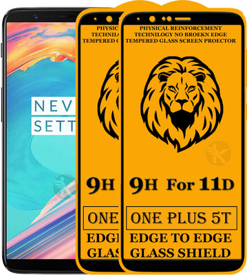Kreatick Edge To Edge Tempered Glass for OnePlus 5T(Pack of 2)