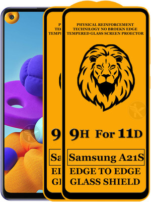 Kreatick Edge To Edge Tempered Glass for Samsung Galaxy A21s(Pack of 2)