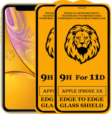 Kreatick Edge To Edge Tempered Glass for Apple iPhone XR(Pack of 2)