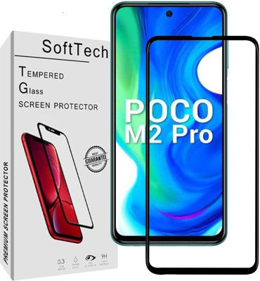 SoftTech Edge To Edge Tempered Glass for Poco M2 Pro(Pack of 1)