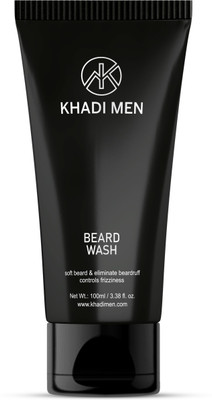 Khadi Men Beard Wash Clear skin and soft beard, eliminate beardruff controls frizziness, remove impurities(100 ml)
