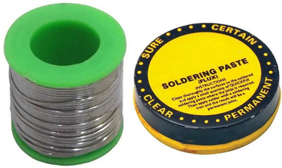 Deep trading Rosin cored 60/40 Tin lead 40 Grams Solder wire with 15 grams Flux Combo 25 W Temperature Controlled(Pointed Tip)
