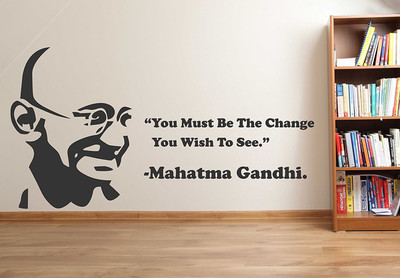 amazinghub 60 cm a=mahatammaa ghandhii g Self Adhesive Sticker(Pack of 1)