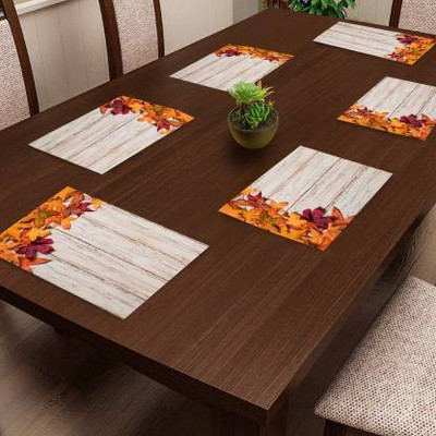 Dakshya Industries Rectangular Pack of 6 Table Placemat(Multicolor, PVC)