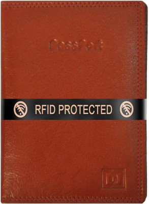 DUO DUFFEL RFID Protected Leather Brown Passport Holder(Brown)