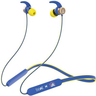 boAt Rockerz 255 Bluetooth Headset  (CSK Blue, In the Ear)