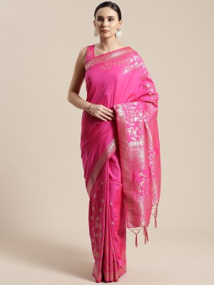 Ratnavati Woven Kanjivaram Silk Blend Saree(Multicolor)