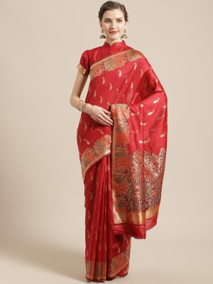 Ratnavati Woven Banarasi Silk Blend Saree(Multicolor)