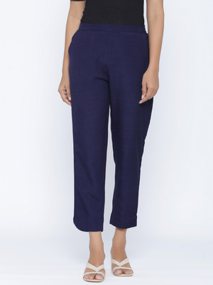 Jeporekurti Regular Fit Women Dark Blue Trousers