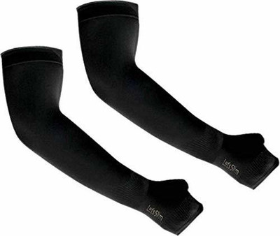 MUNTUN Nylon Arm Sleeve For Men & Women(Free, Black)
