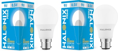 Halonix 9 W, 0.5 W Round B22 LED Bulb (White, Pack of 2)