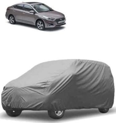 MotohunK Car Cover For Hyundai Verna (With Mirror Pockets)(Grey)