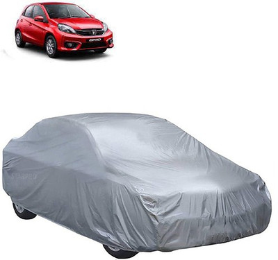 MotohunK Car Cover For Honda Brio (Without Mirror Pockets)(Grey)