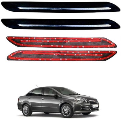 Oshotto Rubber Car Bumper Guard(Black, Pack of 4, Fiat, Linea)