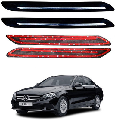 Oshotto Rubber Car Bumper Guard(Black, Pack of 4, Mercedes Benz, C-Class)