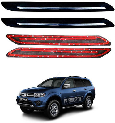 Oshotto Rubber Car Bumper Guard(Black, Pack of 4, Mitsubishi, Pajero Sport)
