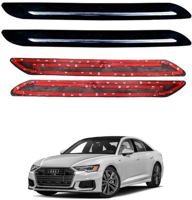 Oshotto Rubber Car Bumper Guard(Black, Pack of 4, Audi, A6)
