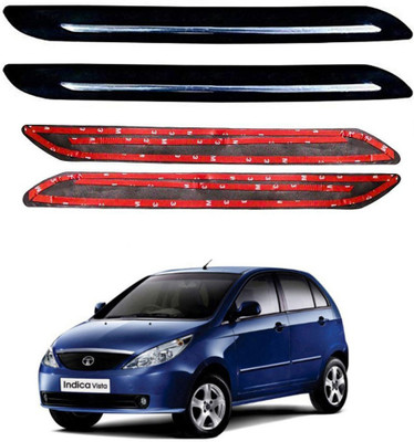 Oshotto Rubber Car Bumper Guard(Black, Pack of 4, Tata, Vista)