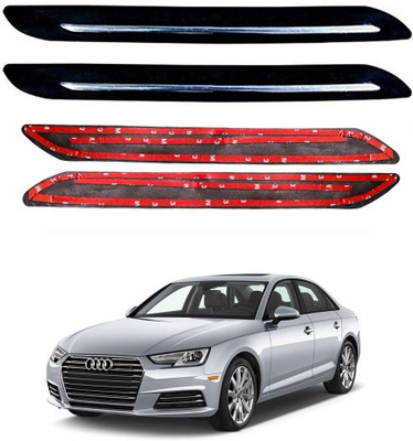 Oshotto Rubber Car Bumper Guard(Black, Pack of 4, Audi, A4)