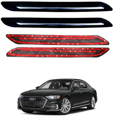 Oshotto Rubber Car Bumper Guard(Black, Pack of 4, Audi, A8)