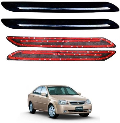 Oshotto Rubber Car Bumper Guard(Black, Pack of 4, Chevrolet, Optra)