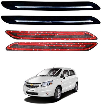 Oshotto Rubber Car Bumper Guard(Black, Pack of 4, Chevrolet, Sail UVA)