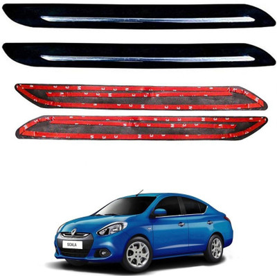 Oshotto Rubber Car Bumper Guard(Black, Pack of 4, Renault, Scala)