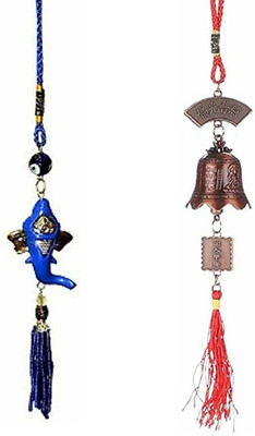 Love Kart Ganesh and Tibetan bell Car Hanging LK-456 Car Hanging Ornament(Pack of 1)