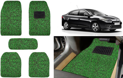 Auto Kite Plastic, PVC, Vinyl Standard Mat For  Renault Fluence(Green, Black)