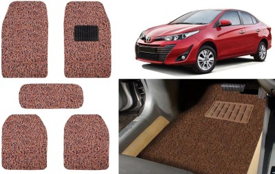 Auto Kite Plastic, PVC, Vinyl Standard Mat For  Toyota Yaris(Brown)