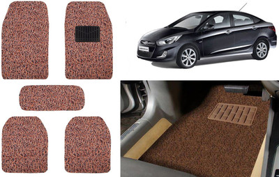Auto Kite Plastic, PVC, Vinyl Standard Mat For  Hyundai Verna Fluidic(Brown)