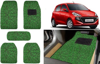 Auto Kite Plastic, PVC, Vinyl Standard Mat For  Hyundai Santro(Green, Black)