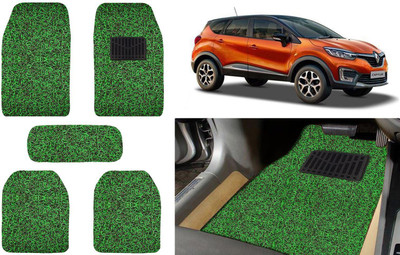 Auto Kite Plastic, PVC, Vinyl Standard Mat For  Renault Captur(Green, Black)