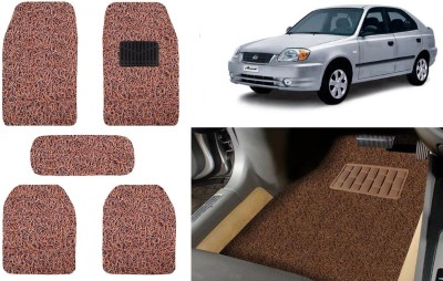 Auto Kite Plastic, PVC, Vinyl Standard Mat For  Hyundai Accent(Brown)