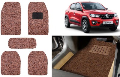 Auto Kite Plastic, PVC, Vinyl Standard Mat For  Renault Kwid(Brown)