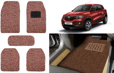 Auto Kite Plastic, PVC, Vinyl Standard Mat For  Renault Kwid(Brown)