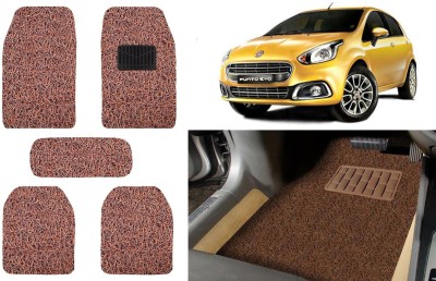 Auto Kite Plastic, PVC, Vinyl Standard Mat For  Fiat Punto Evo(Brown)