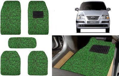 Auto Kite Plastic, PVC, Vinyl Standard Mat For  Hyundai Santro(Green, Black)