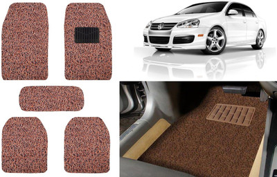 Auto Kite Plastic, PVC, Vinyl Standard Mat For  Volkswagen Jetta(Brown)