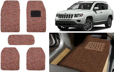 Auto Kite Plastic, PVC, Vinyl Standard Mat For  Jeep Compass(Brown)