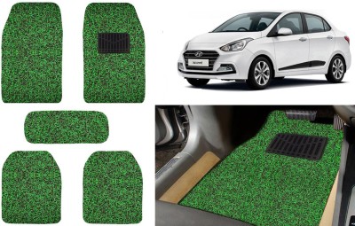 Auto Kite Plastic, PVC, Vinyl Standard Mat For  Hyundai Xcent(Green, Black)