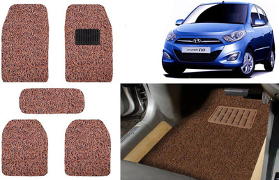 Auto Kite Plastic, PVC, Vinyl Standard Mat For  Hyundai i10(Brown)