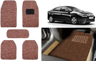 Auto Kite Plastic, PVC, Vinyl Standard Mat For  Renault Fluence(Brown)