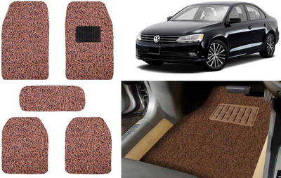 Auto Kite Plastic, PVC, Vinyl Standard Mat For  Volkswagen Jetta(Brown)