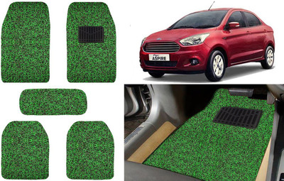 Auto Kite Plastic, PVC, Vinyl Standard Mat For  Ford Figo Aspire(Green, Black)