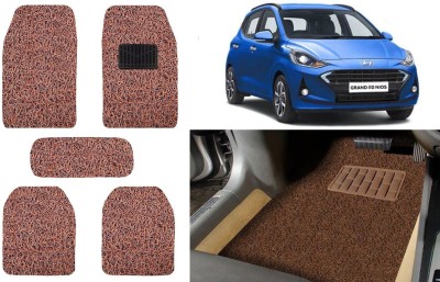 Auto Kite Plastic, PVC, Vinyl Standard Mat For  Hyundai Grand i10 Nios(Brown)